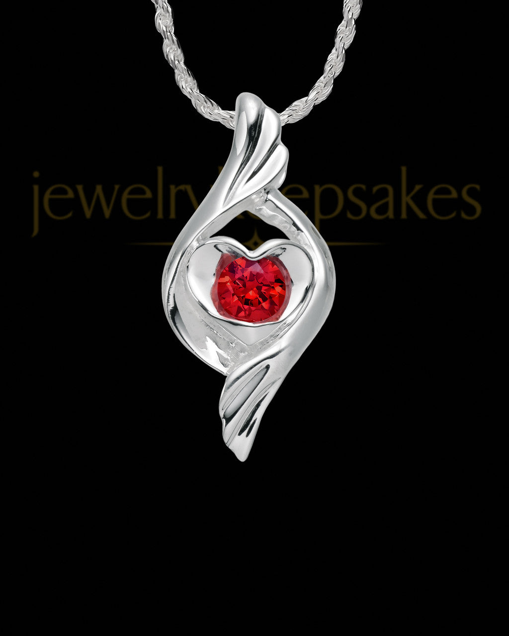 Scarlett Sterling Silver Heart Charm For Ashes