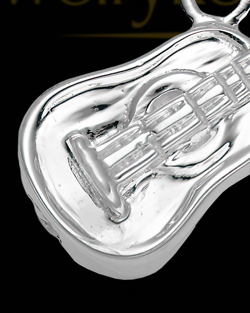 Sterling Silver Guitar Charm For Ashes
