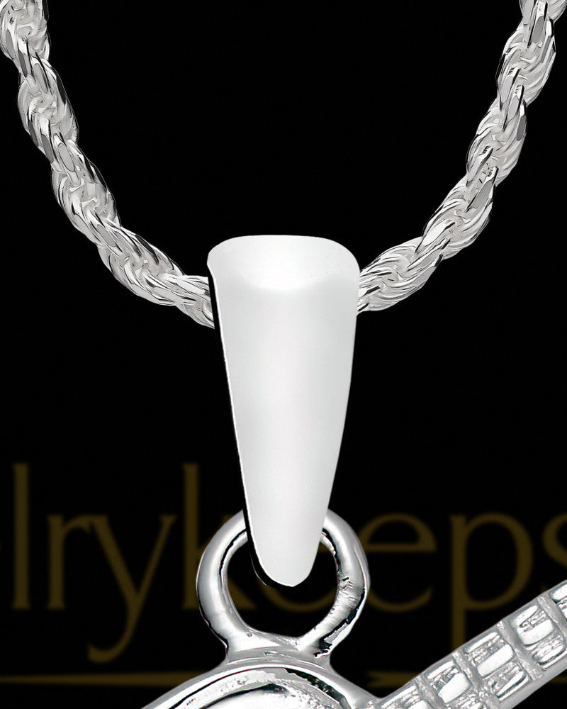 Sterling Silver Guitar Charm For Ashes