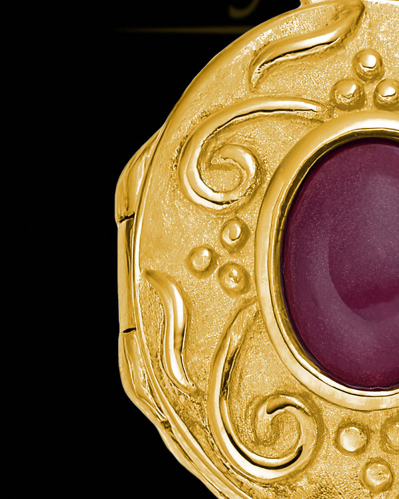 Gold Plated Infinite Round Photo Locket Cremation Necklace