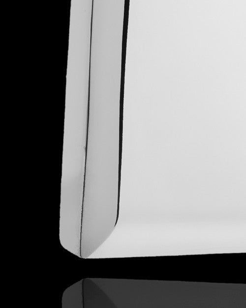 14K White Gold Shimmer Rectangle Cremation Necklace