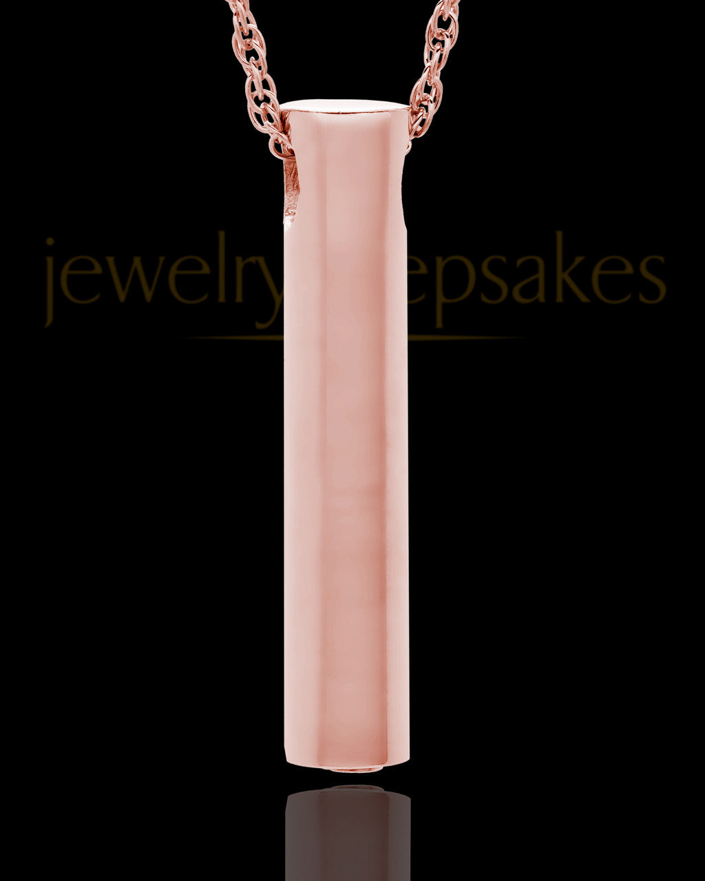14K Rose Gold Channel Cremation Keepsake