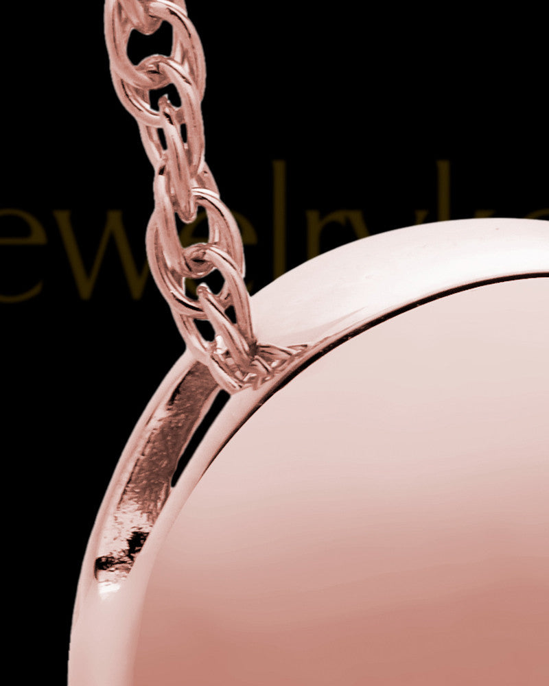 14K Rose Gold Spherical Cremation Jewelry