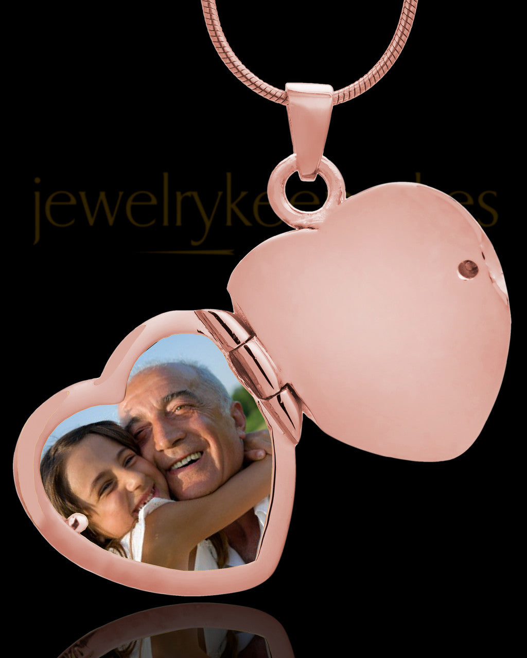 Necklace Urn 14K Rose Gold Memory Heart Keepsake