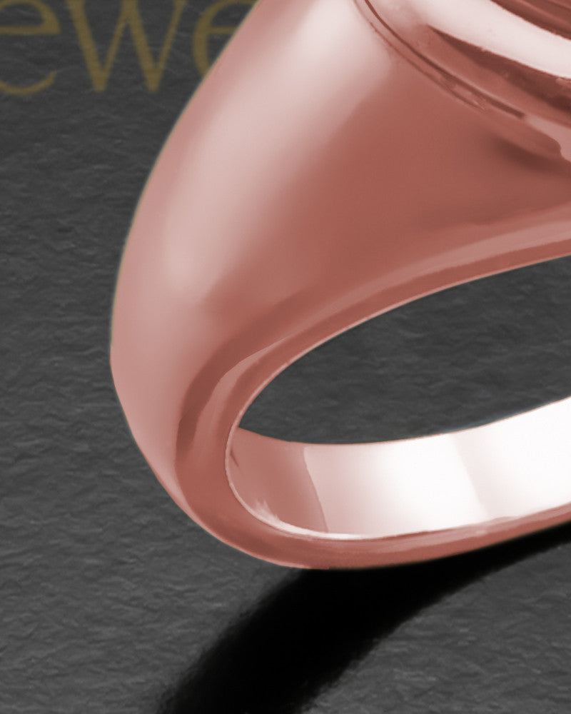 Ladies 14K Rose Gold Forever Love Memorial Ring