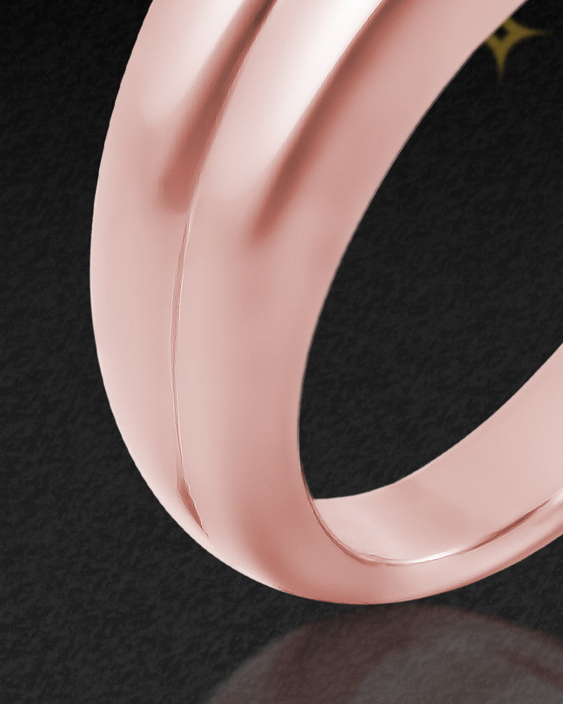 Ladies 14K Rose Gold Princess Ash Ring