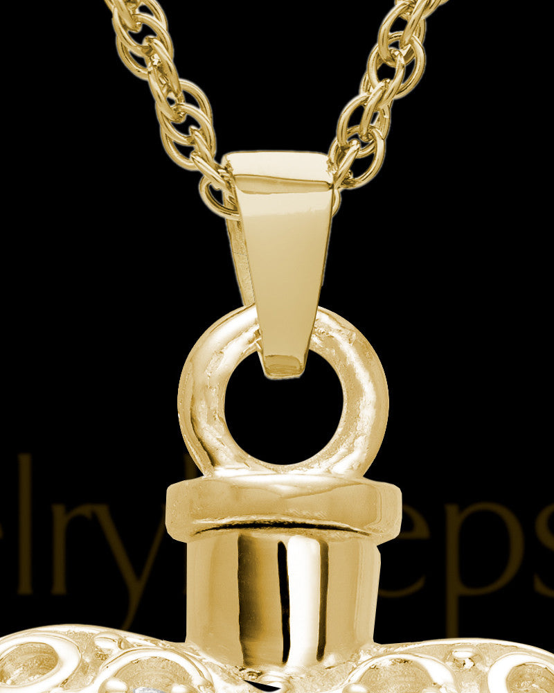 Necklace Urn Gold Plated Twinkle Heart