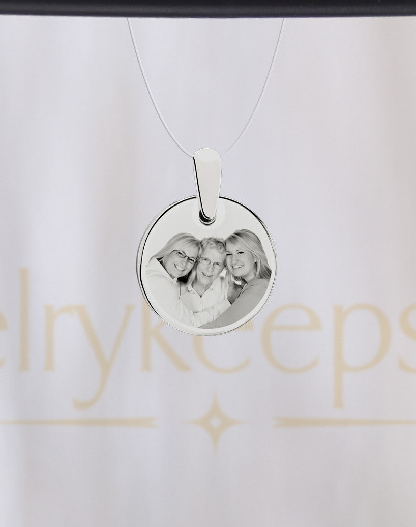 Stainless Round Reflection Photo Engraving