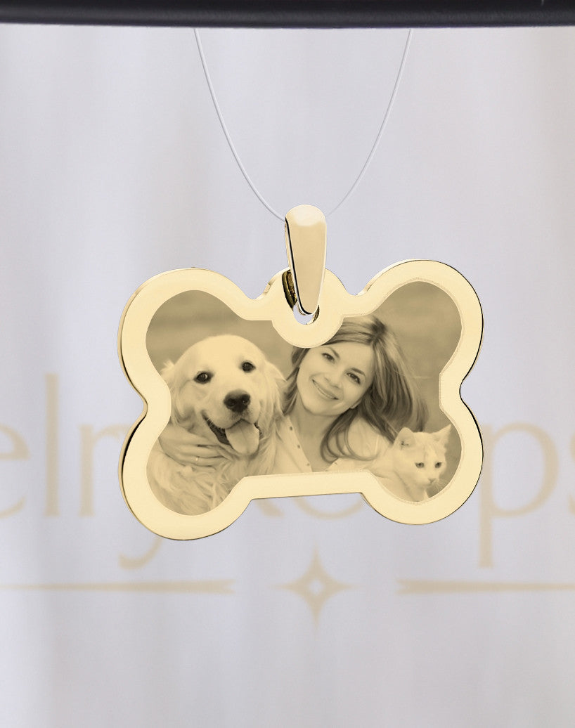 Reflection Gold Bone Pet Jewelry