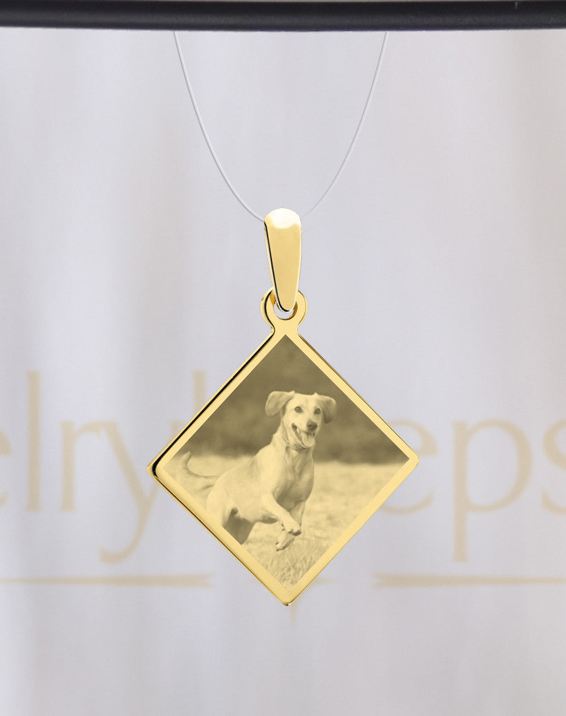 Diamond Pet Gold Picture Reflection Keepsake