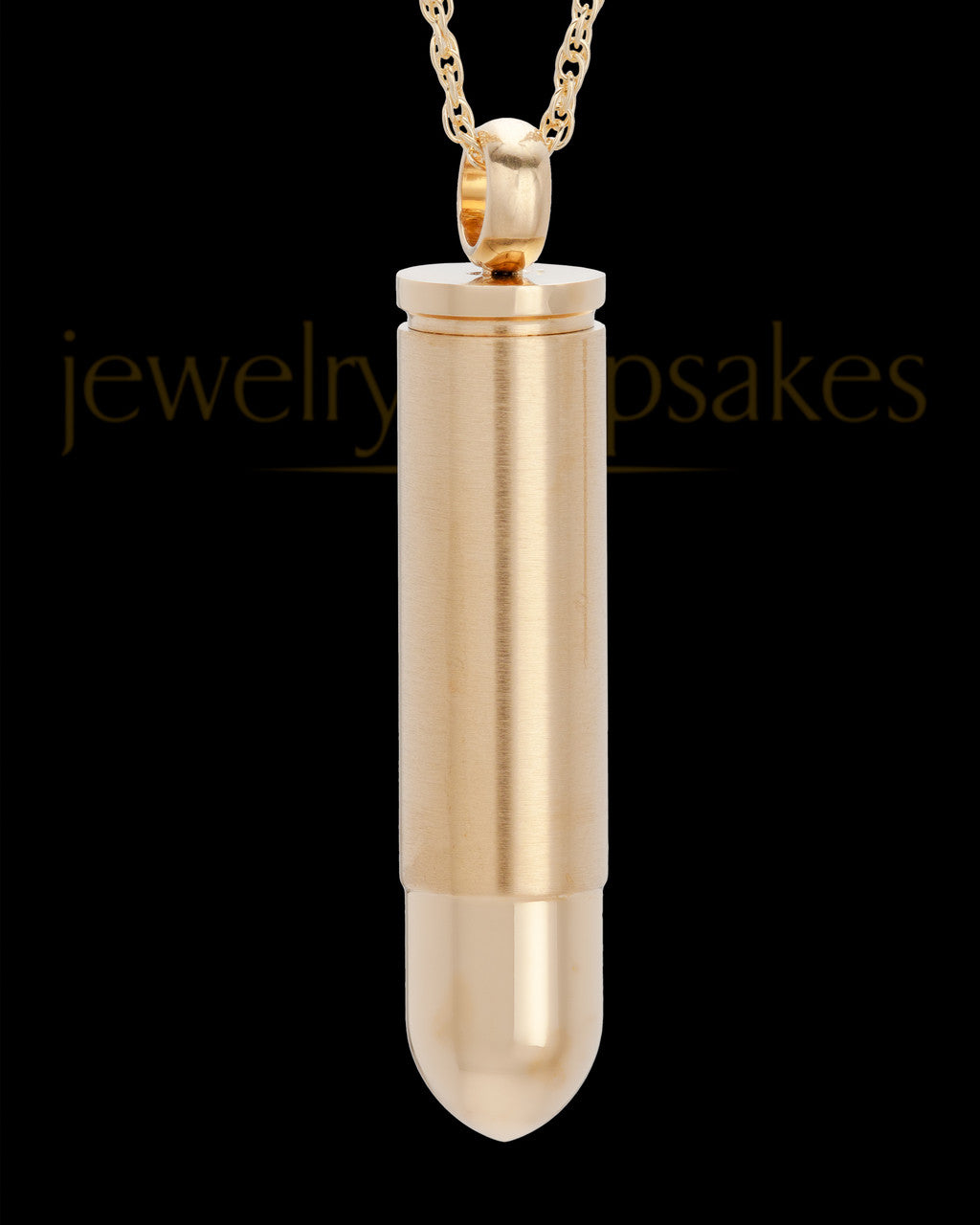 Cremation Necklace Gold Plated My 357 Magnum Bullet