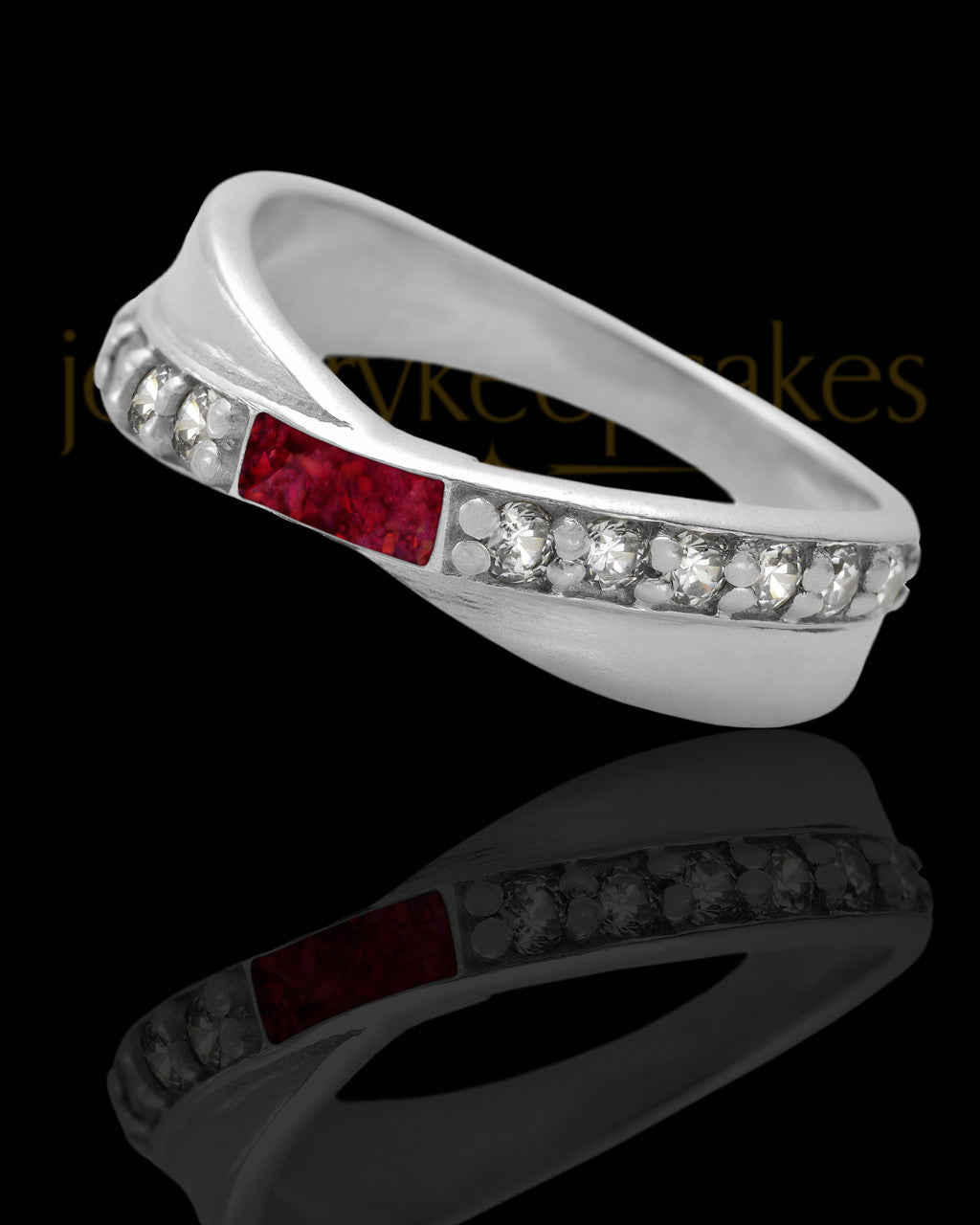 Ladies Botinelli Garnet Pearl Opal Silver Ash Ring