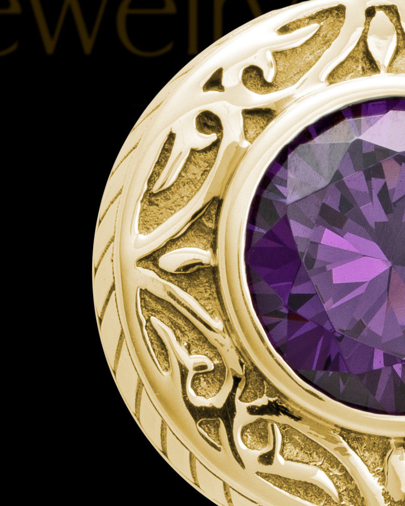 Keepsake Cremation Jewelry 14K Gold Plum