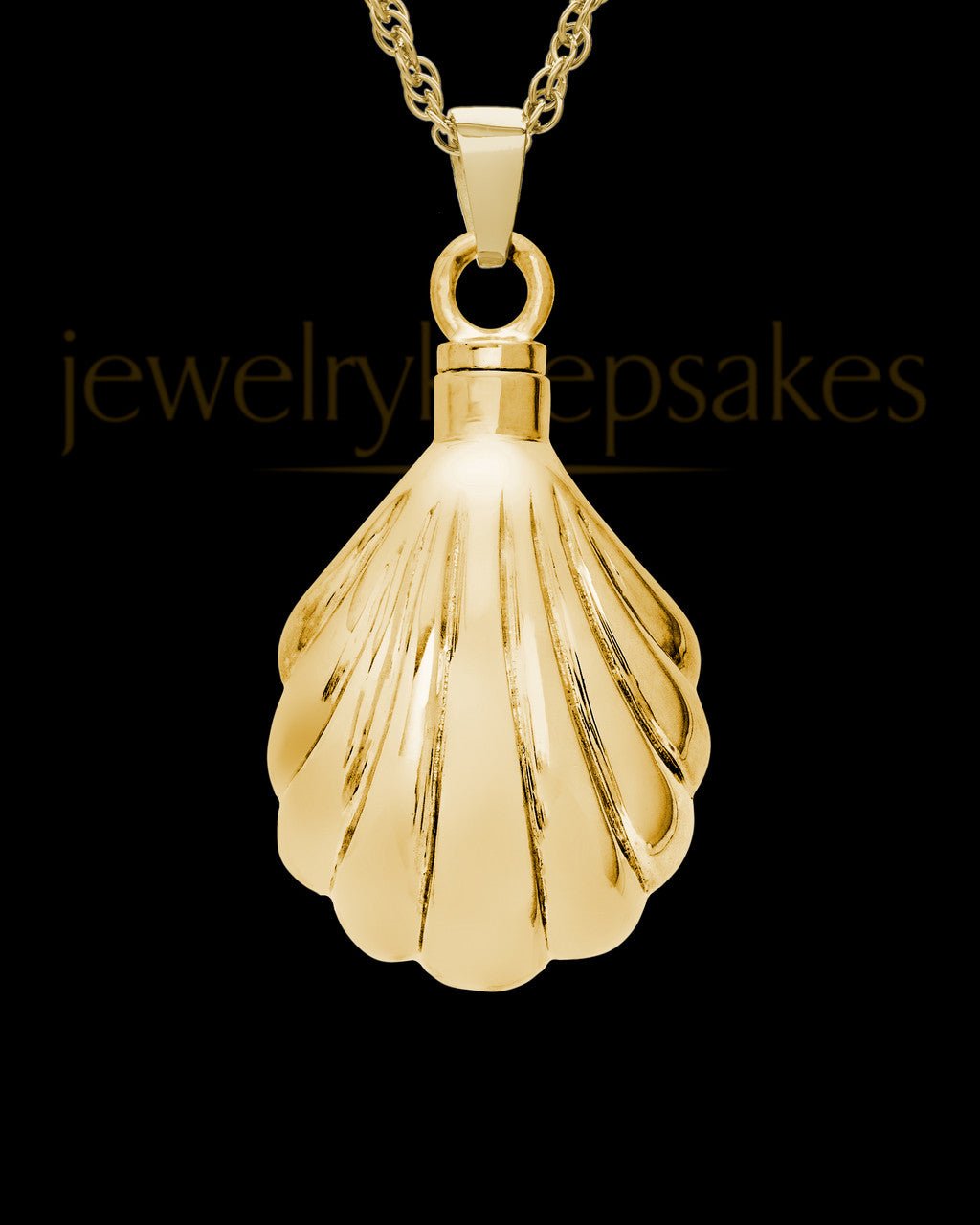 Ash Pendant Gold Vermeil Shells