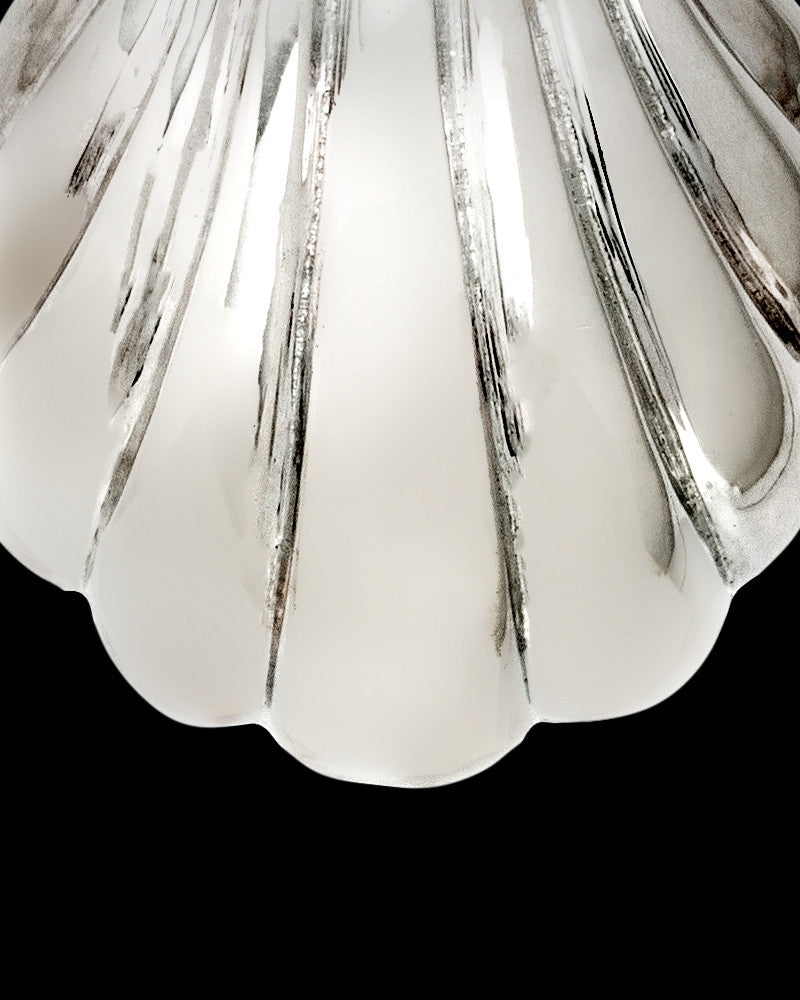 Ash Pendant 14K White Gold Shells