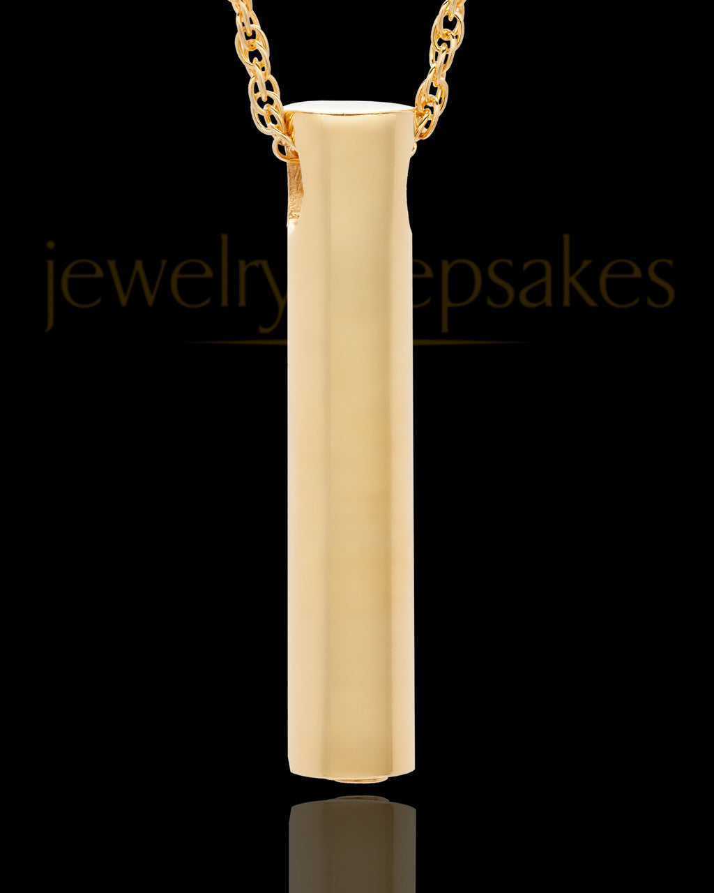 14K Gold Channel Cremation Keepsake