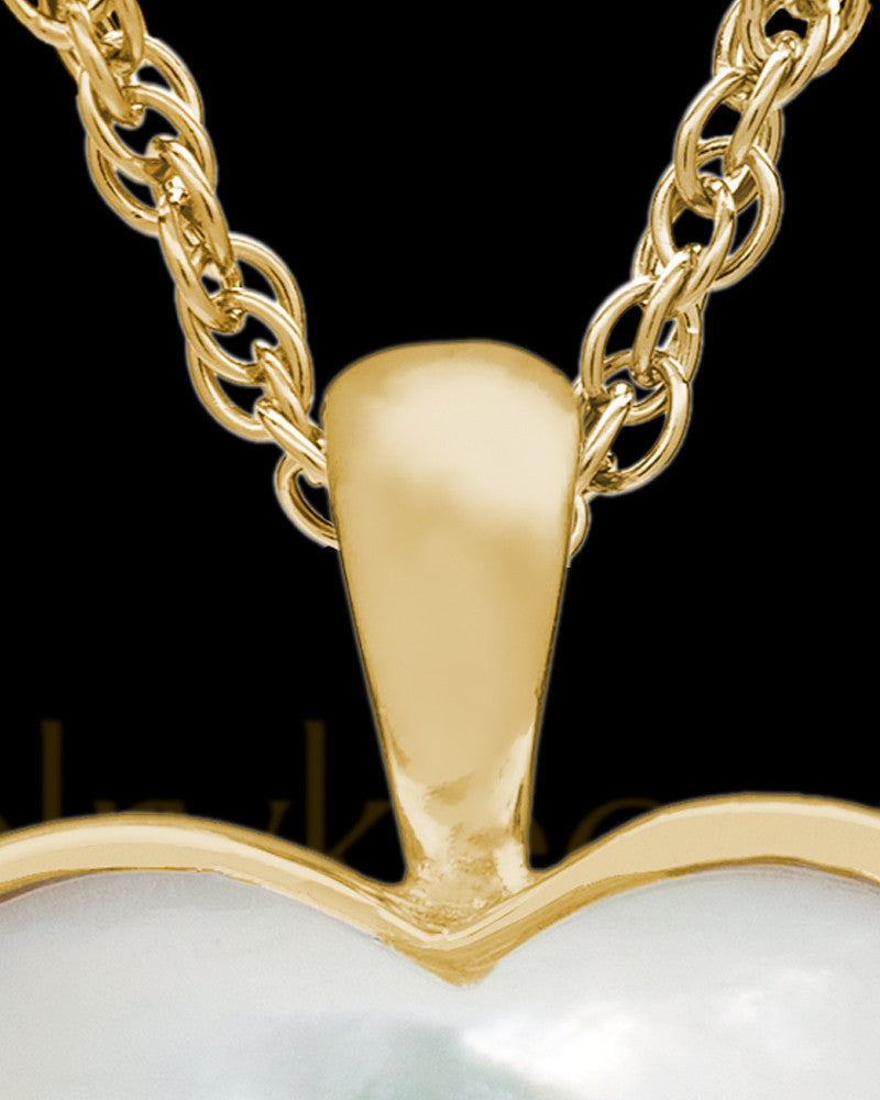 Cremated Remains Jewelry Gold Vermeil Dewy Heart