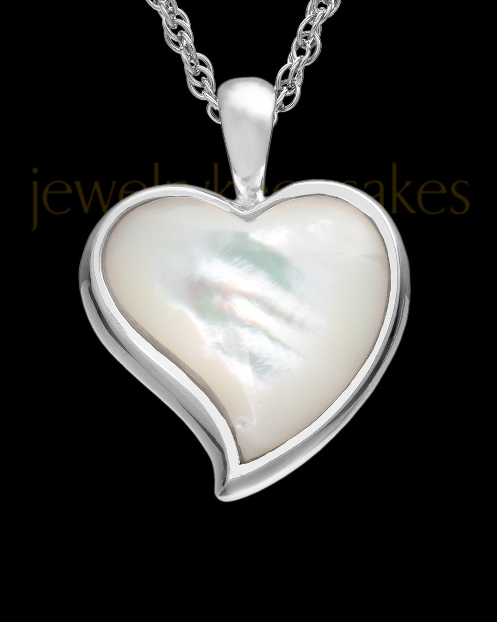 Cremated Remains Jewelry Sterling Silver Dewy Heart Keepsake