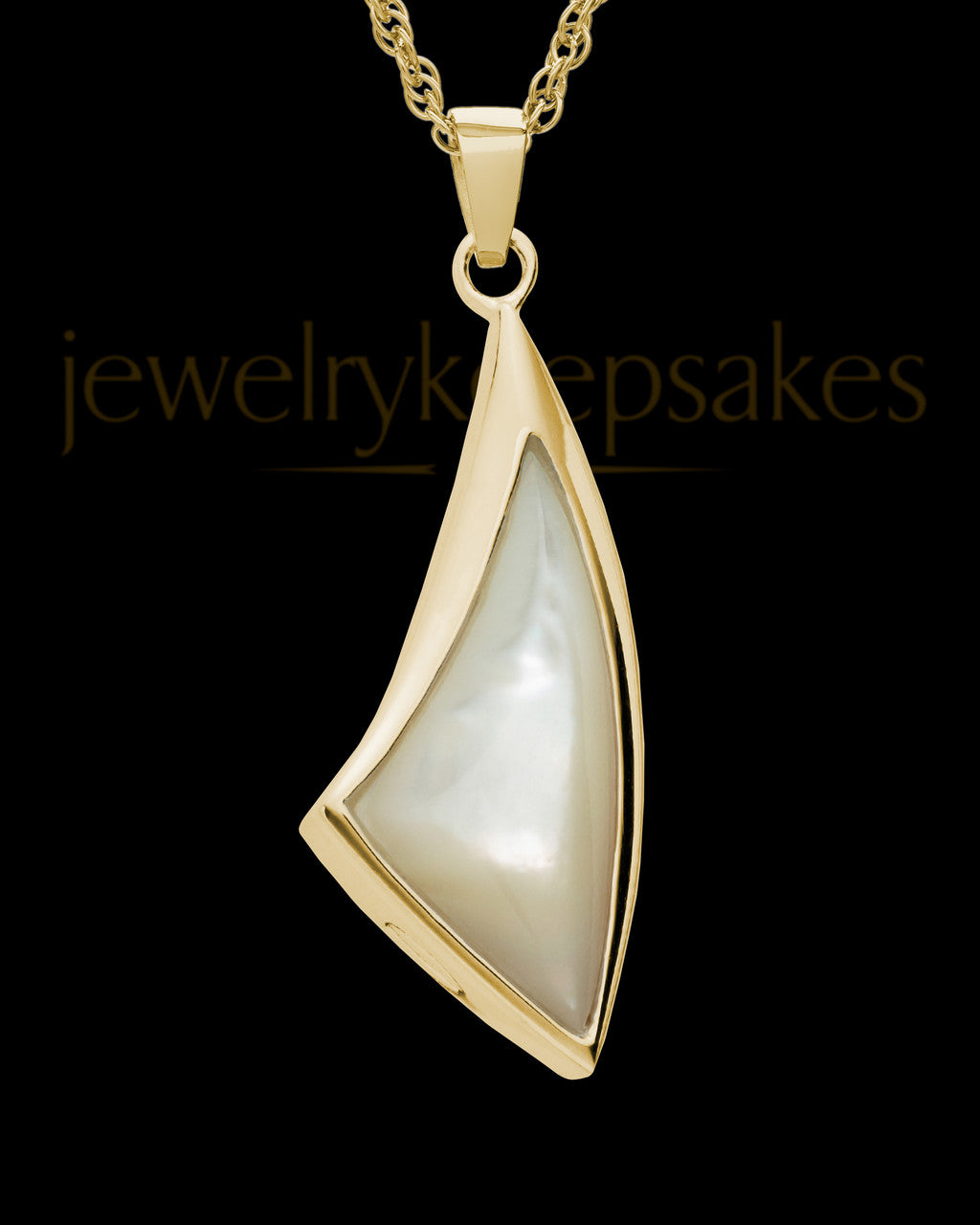 Cremation Charm 14K Gold Sail Away Keepsake