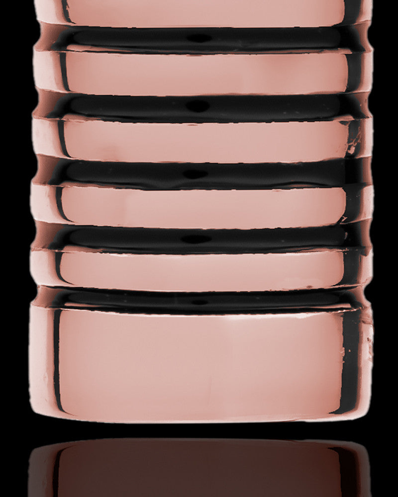 Cremation Urn Pendant 14K Rose Gold Grooved Cylinder Keepsake