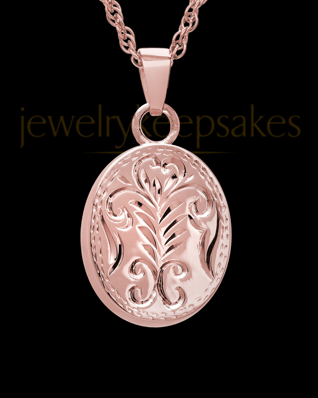 Cremation Ash Jewelry 14K Rose Gold Majesty Round Keepsake