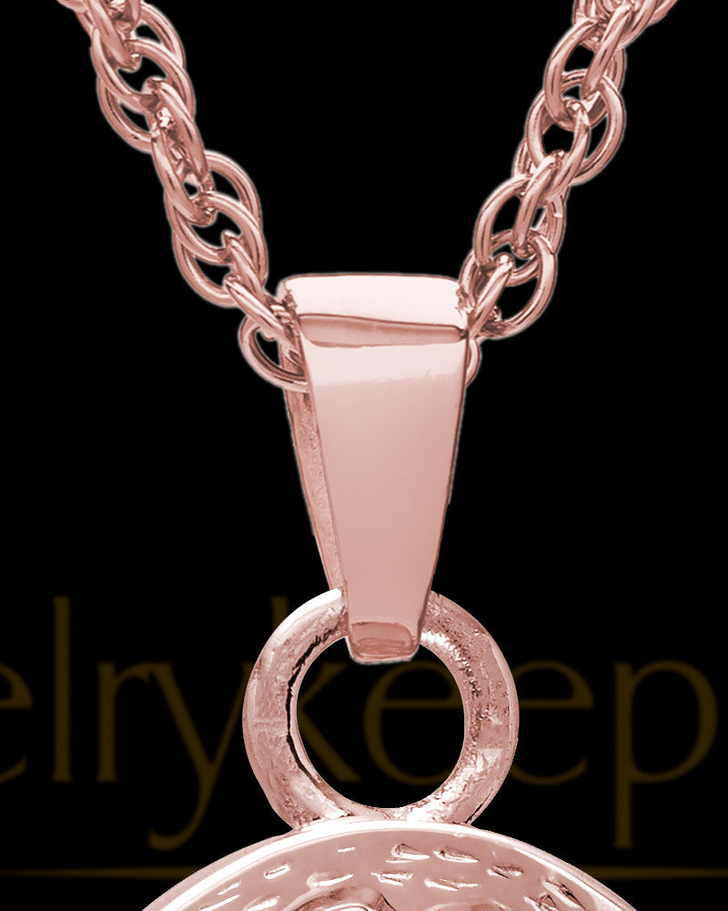 Cremation Ash Jewelry 14K Rose Gold Majesty Round Keepsake
