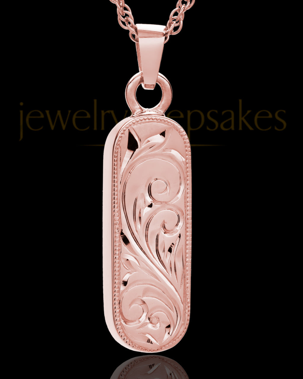 Locket Jewelry 14K Rose Gold Majesty Cylinder Keepsake