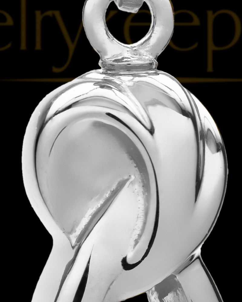 Cremation Ash Necklace Sterling Silver Infinity Companion Locket - 2 Person