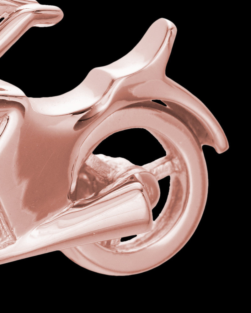 Cruisin Motorcycle Urn Pendant in 14K Rose Gold