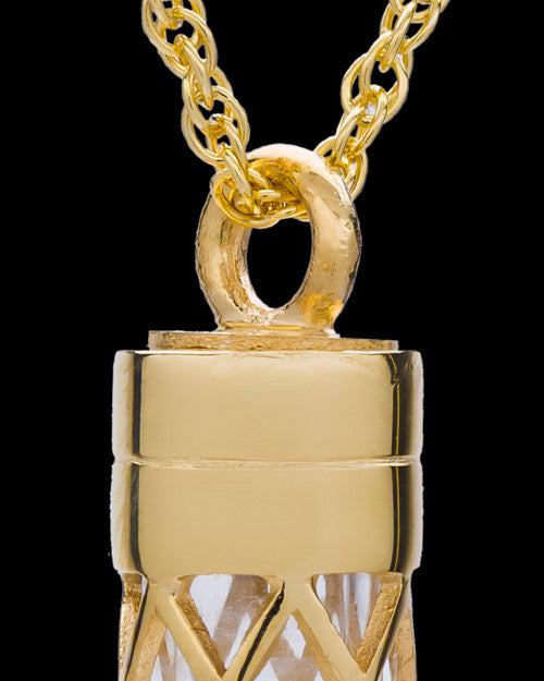 14K Adoration Cylinder Cremation Pendant