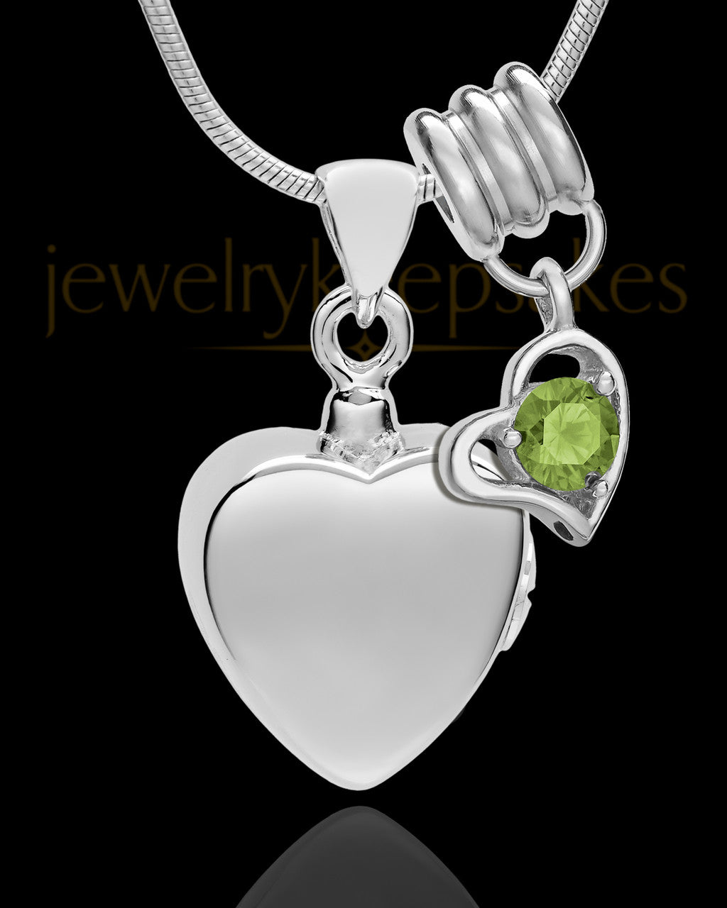 Sterling Silver Gentle Heart August Urn Pendant