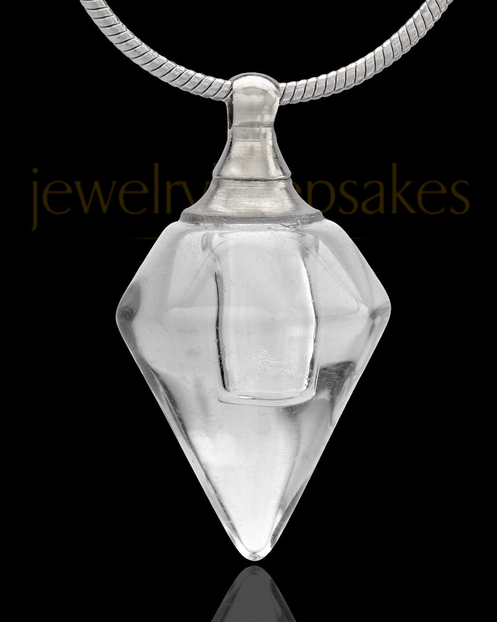 Urn Necklace Clear Spinner Glass Locket