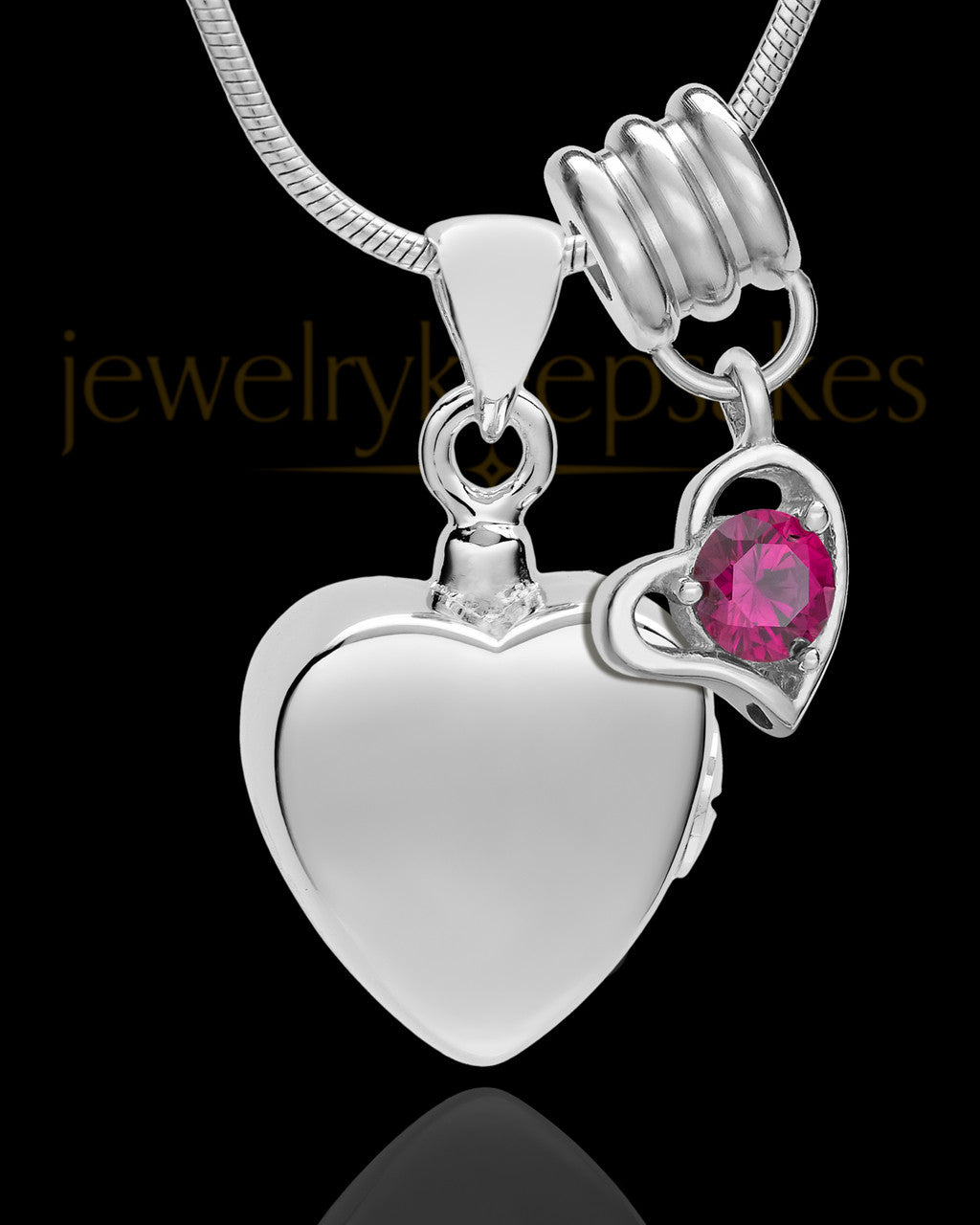 Sterling Silver Gentle Heart July Urn Pendant