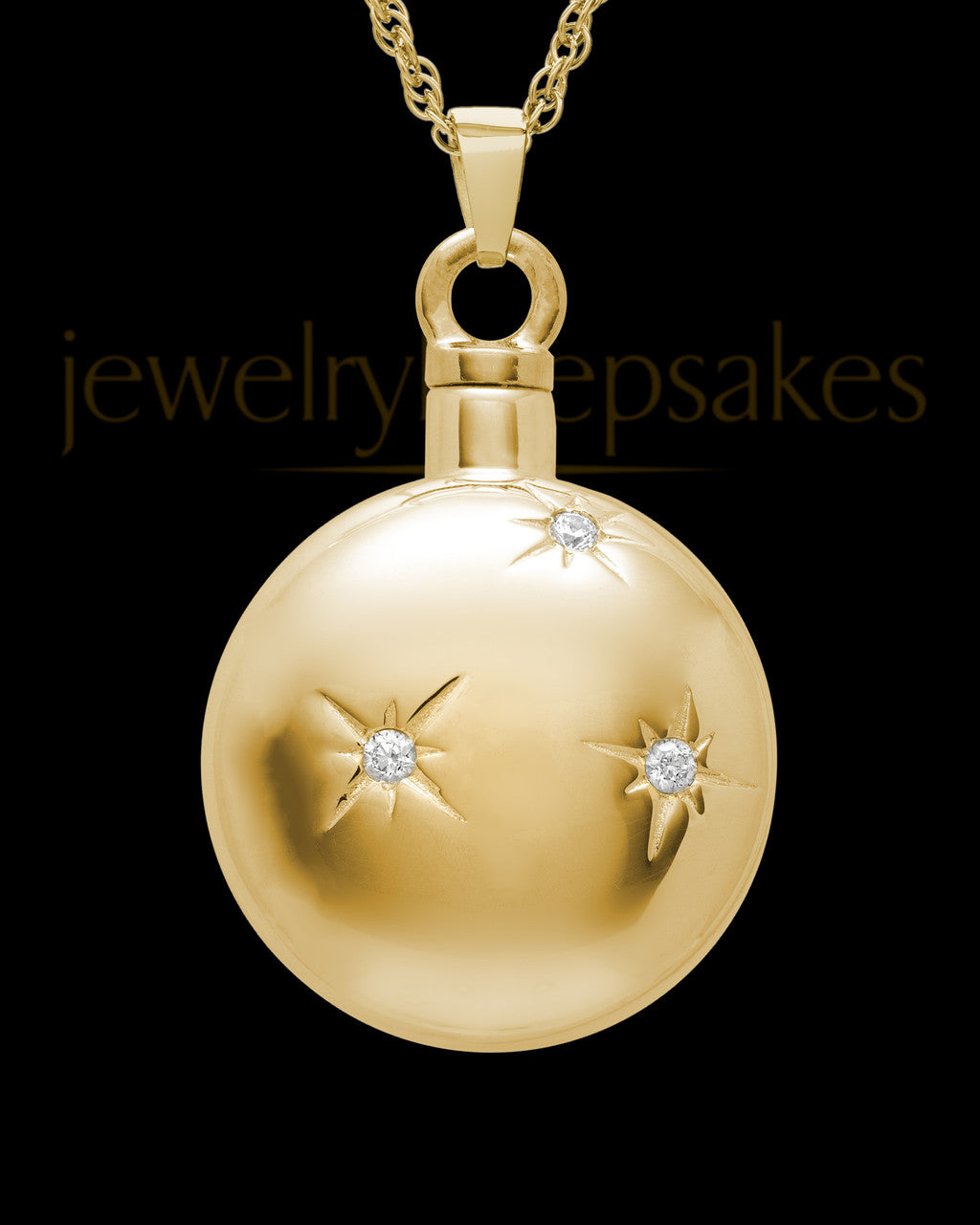 Keepsake Pendant Starburst - Gold Plated - Engravable