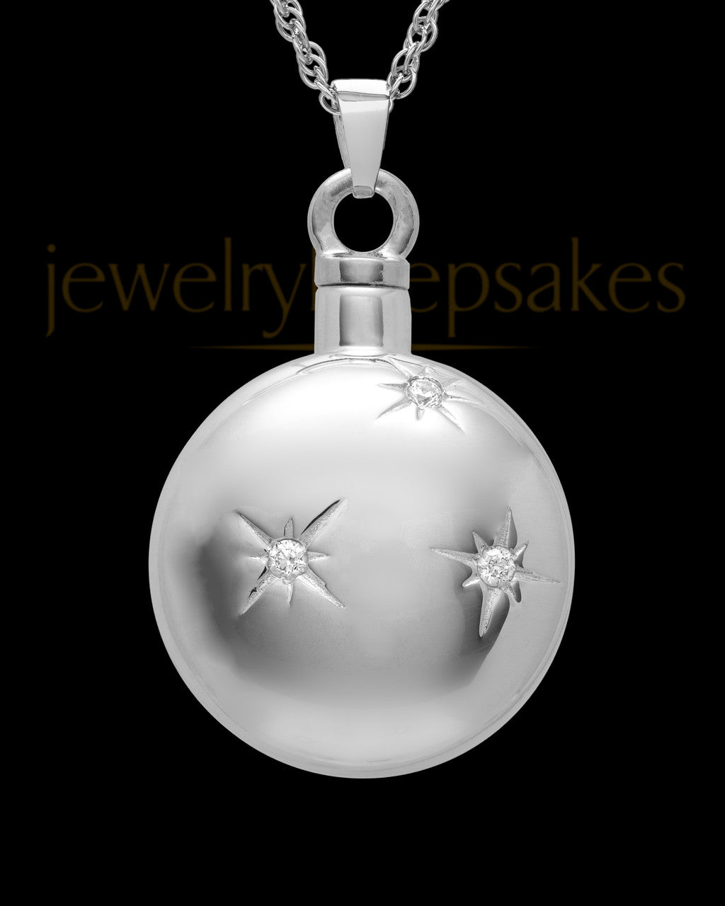 Keepsake Pendant Starburst Sterling Silver - Engravable