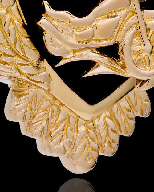 14K Gold Cycle Heart Cremation Jewelry