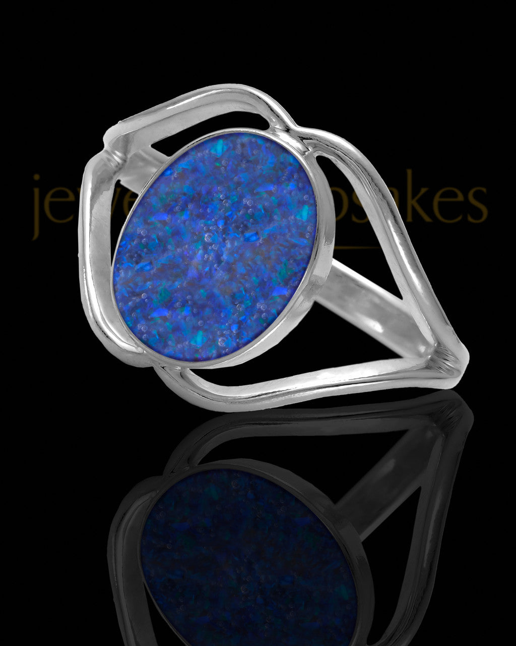 Ladies Yardley Ocean Tide Opal Silver Ash Ring
