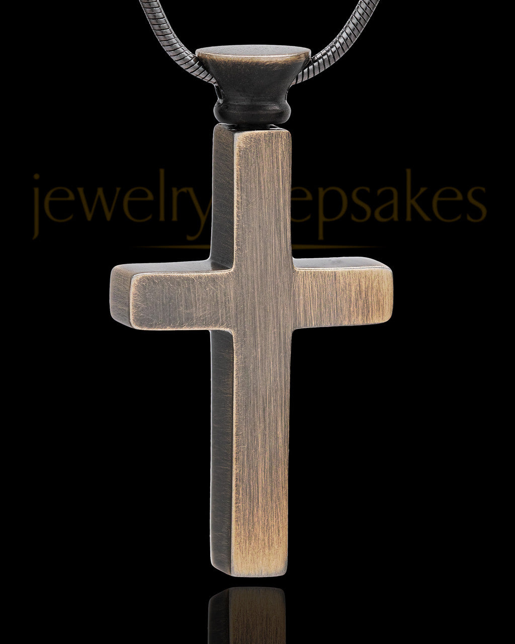 Urn Jewelry Stainless Steel Antique Brass Memorable Cross