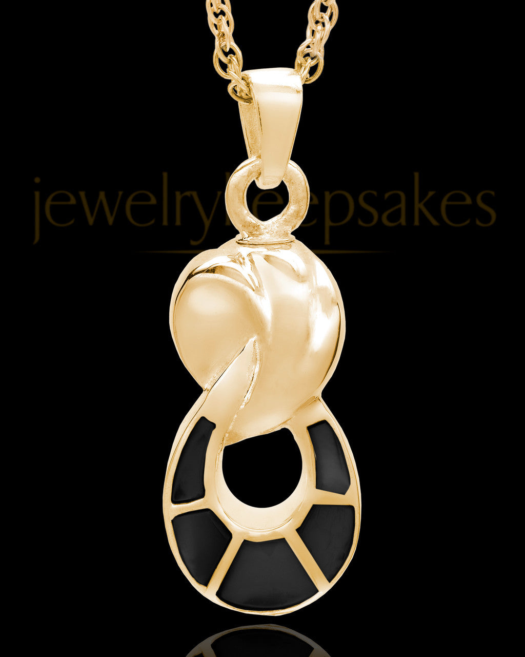 Gold Plated Traditional Companion Infinity Urn Pendant - 2 Person