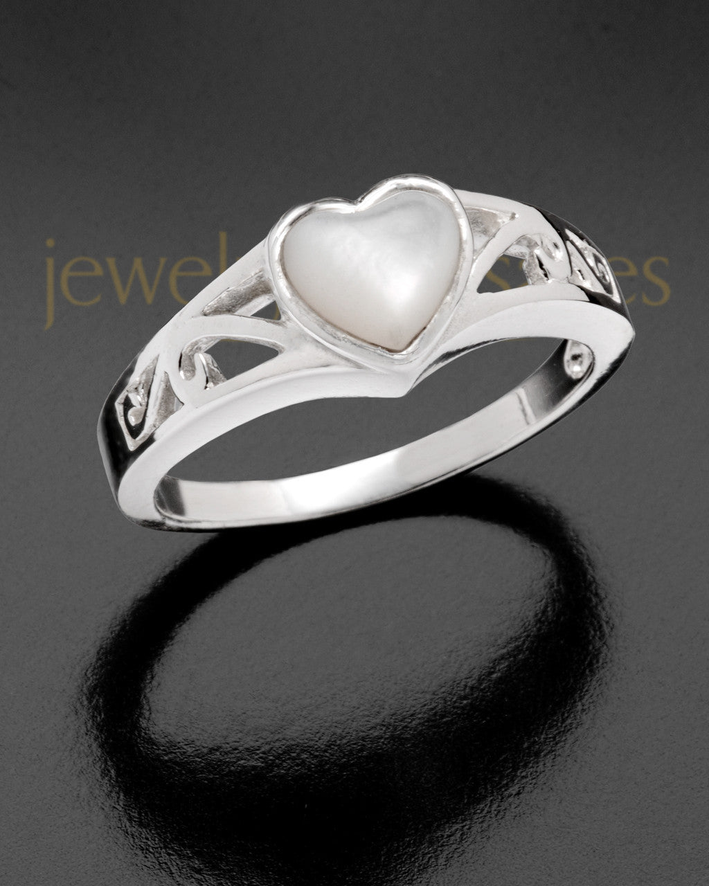 Silver Mother Of Pearl Ring For Ashes For Women With Engraving