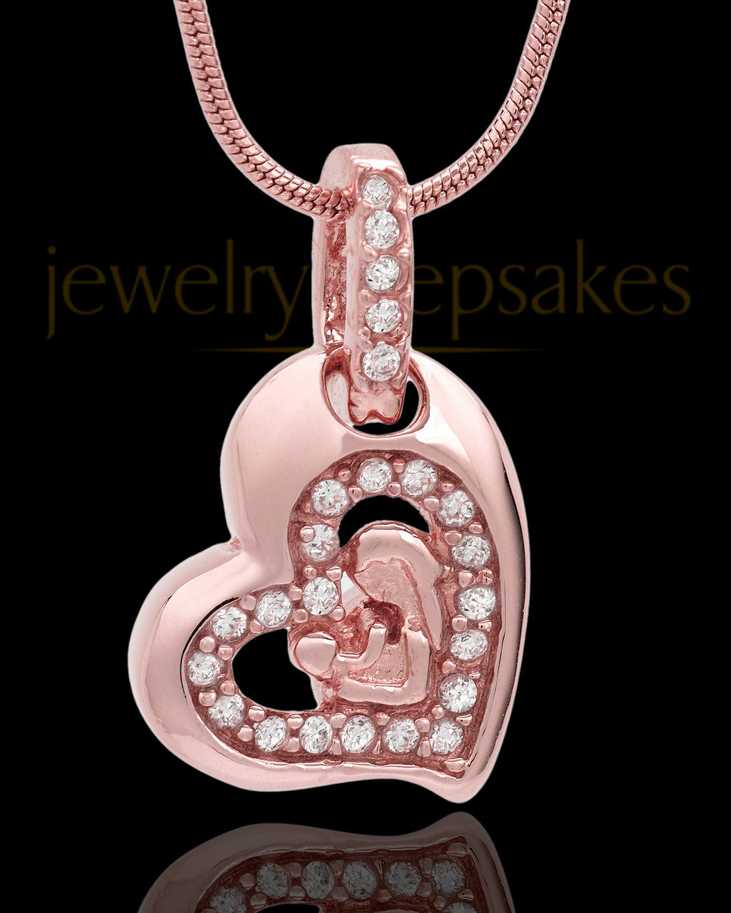 Rose Gold Plated Tenderness Keepsake Jewelry