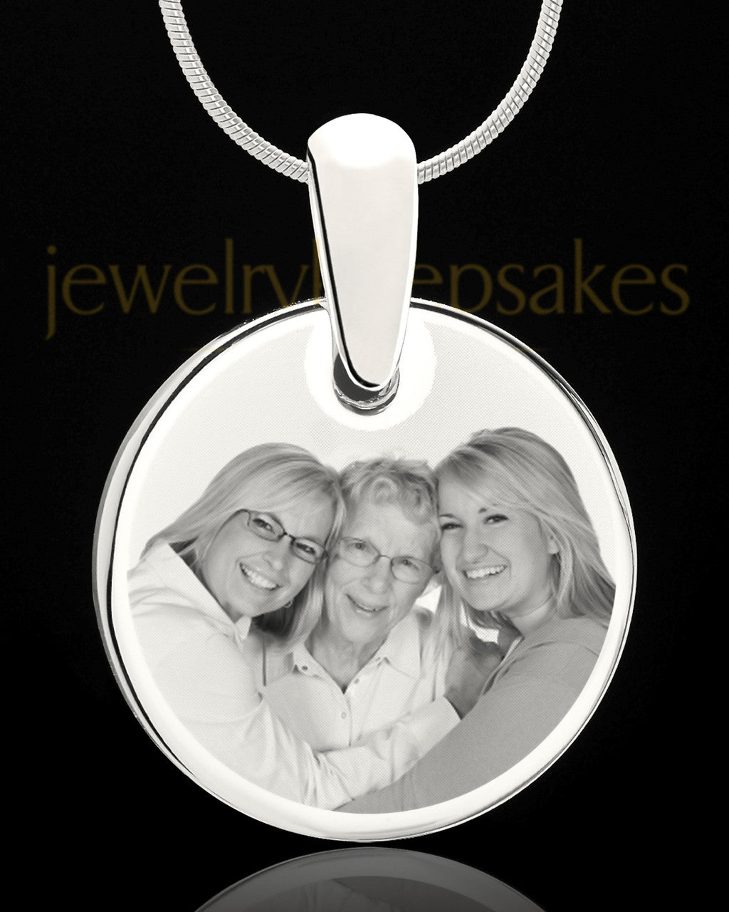 Custom Photo Engraved Round Pendant Stainless Steel With Engraving