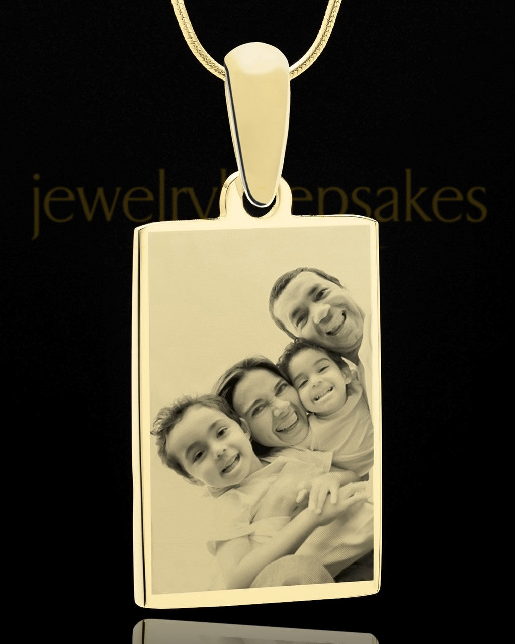 Gold Plated Personalized Photo Engraved Pendant With Engraving