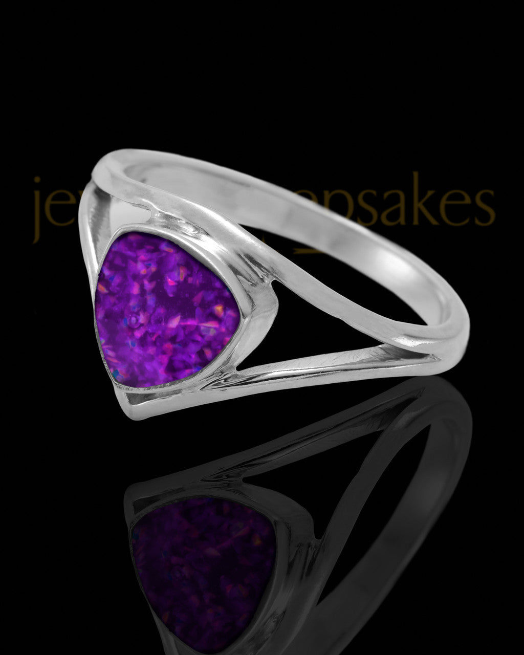 Ladies Tennyson Orchid Pearl Opal Silver Ash Ring