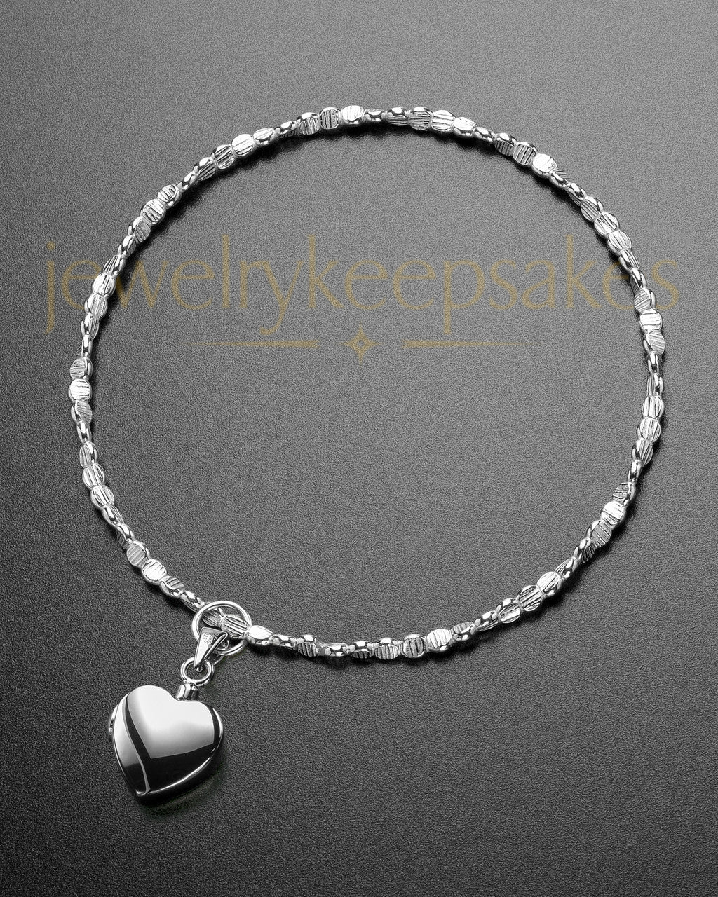 Luxury Gentle Heart Sterling Cremation Bracelet