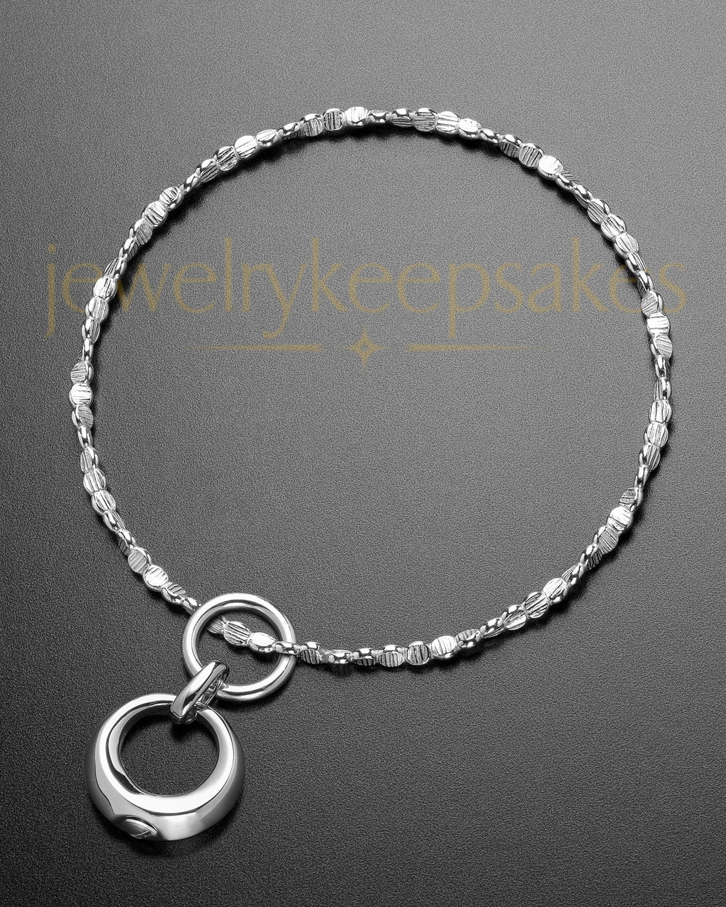 Luxury Endless Round Sterling Cremation Bracelet