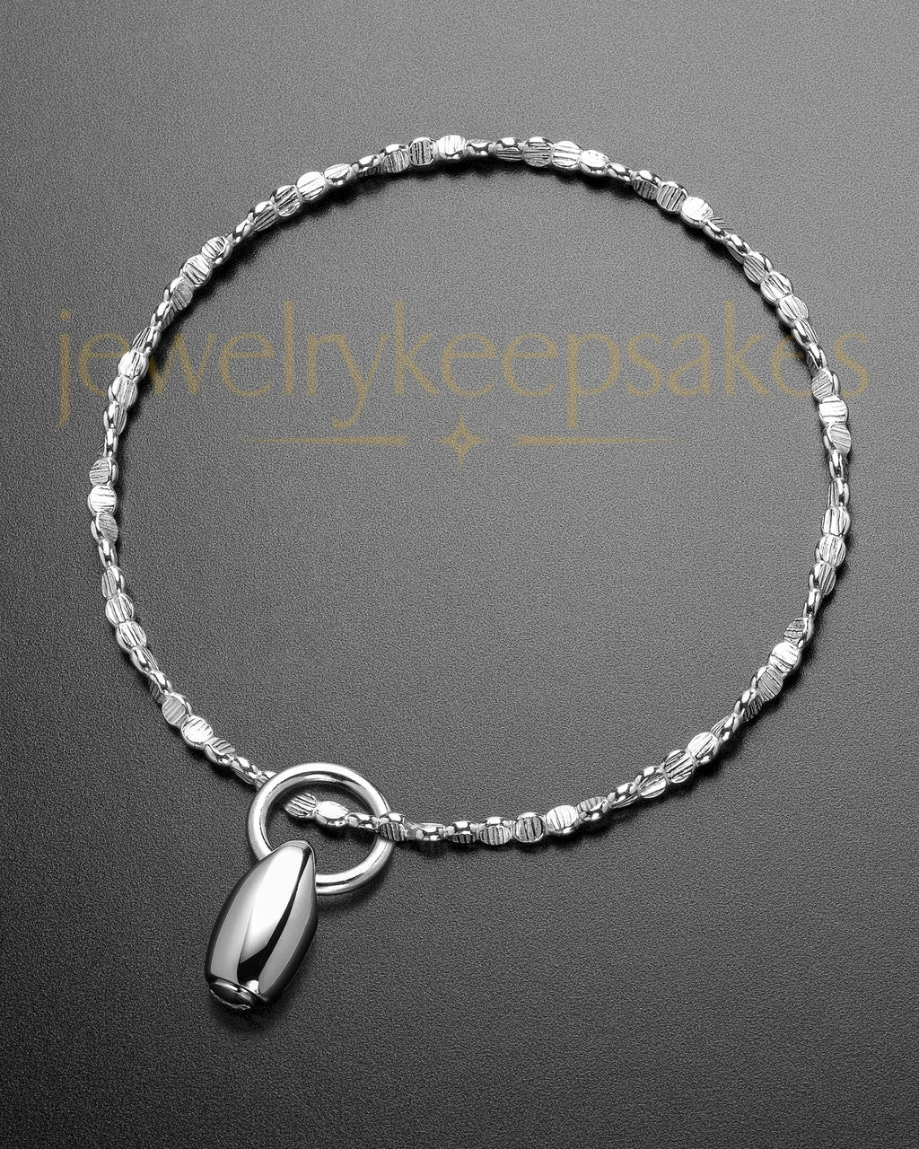 Luxury Natural Tear Sterling Cremation Bracelet