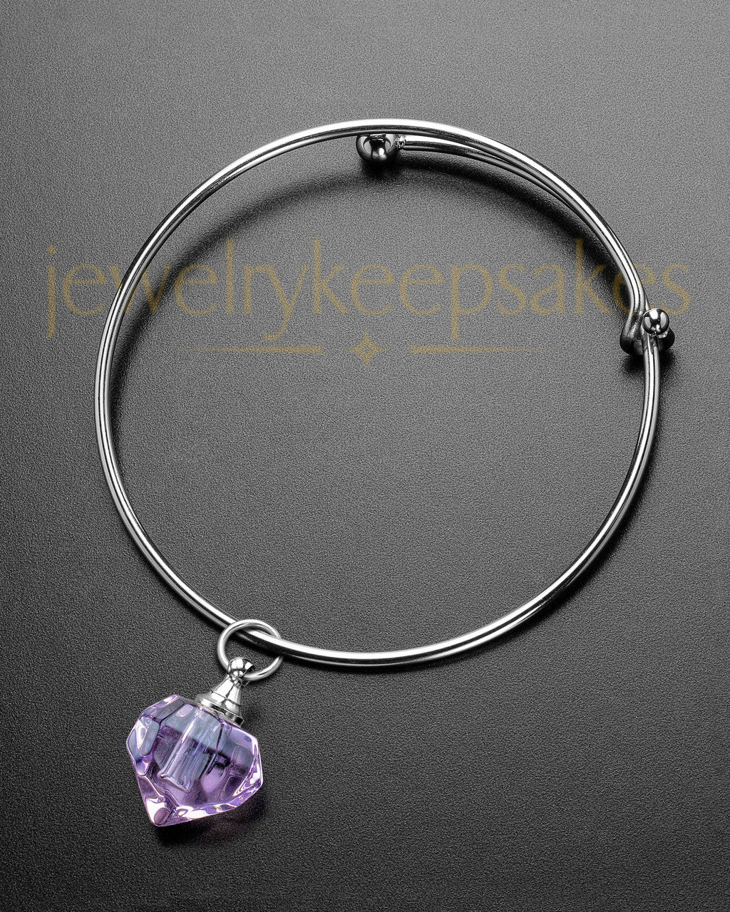 Sophisticate Violet Teardrop Cremation Bracelet