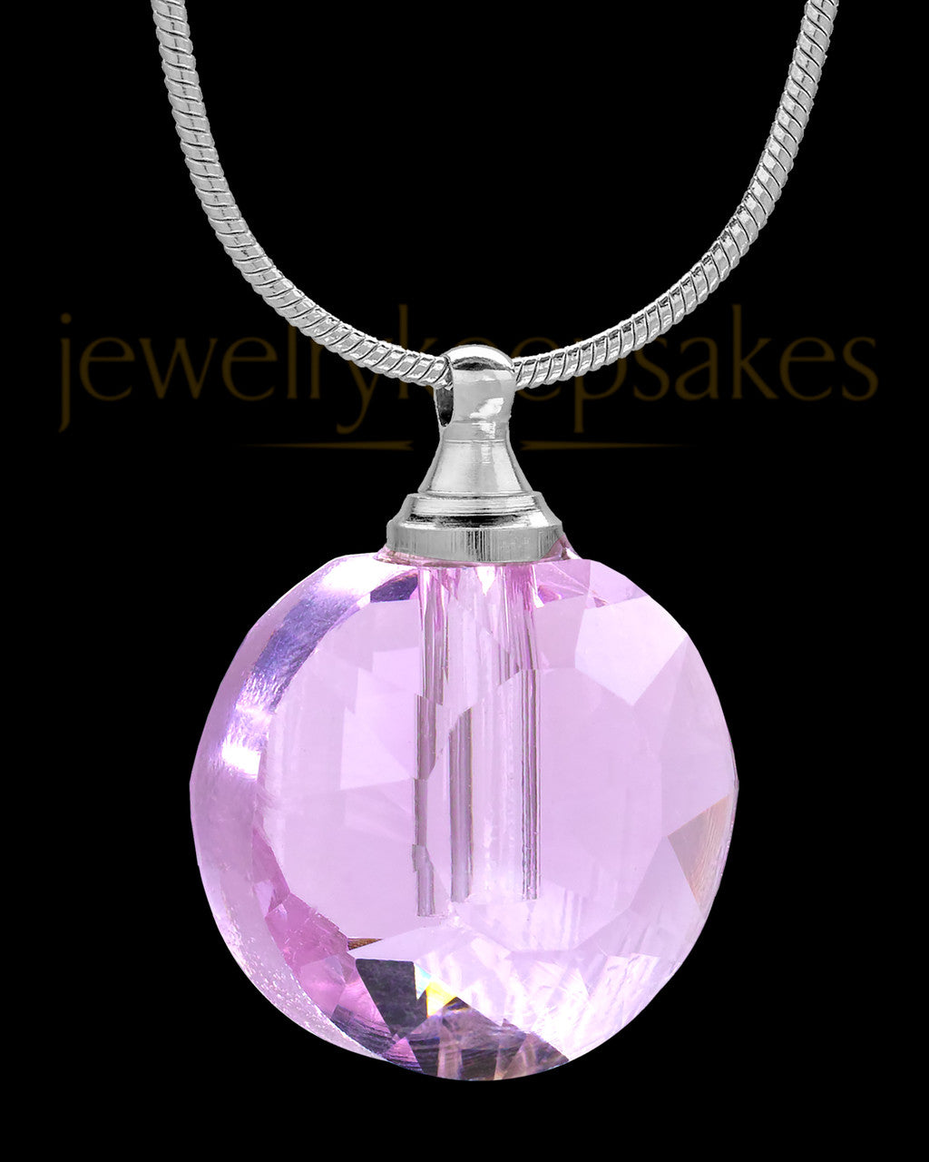 Pink Globe Glass Urn Pendant
