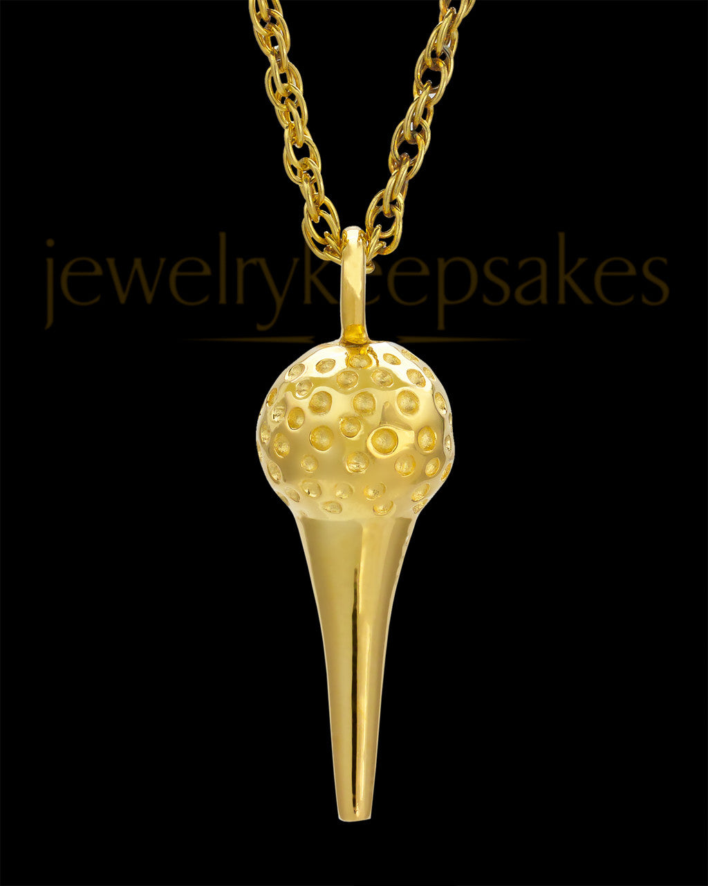 Cremation Locket Gold Plated Golf Tee